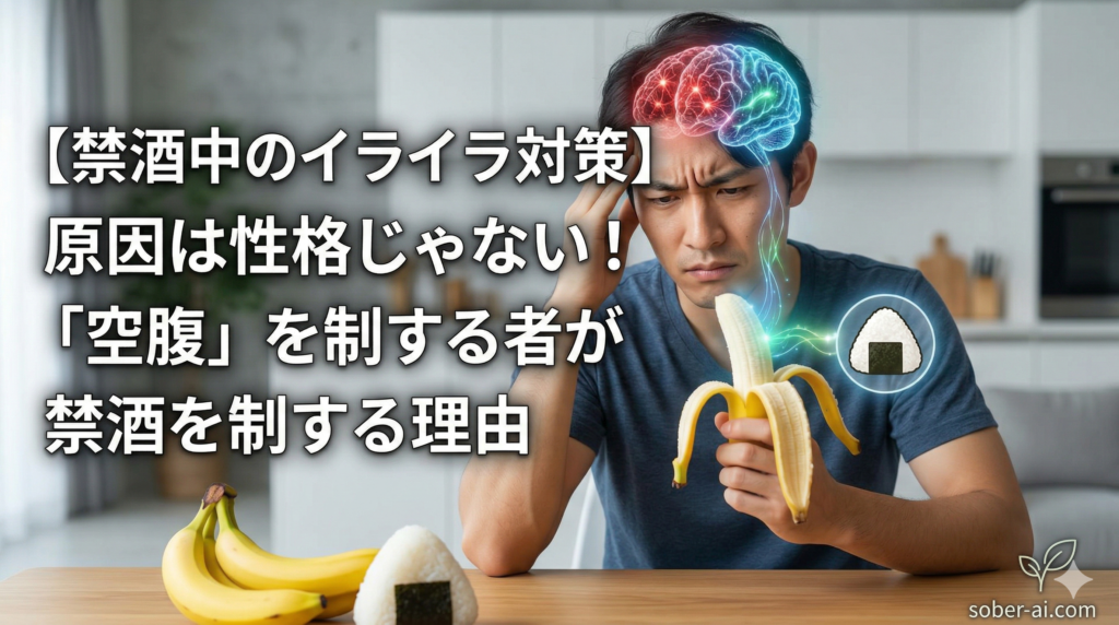 【禁酒中のイライラ対策】原因は正確じゃない！「空腹」を制する者が禁酒を制する理由