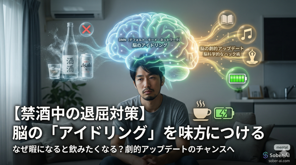 【禁酒中の退屈対策】 脳の「アイドリング」を味方につける。なぜ暇になると飲みたくなる？劇的アップデートのチャンスへ