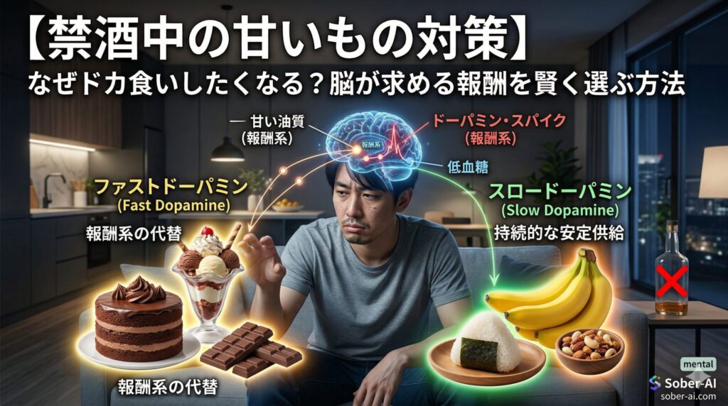 【禁酒中の甘いもの対策】なぜドカ食いしたくなる？脳が求める報酬を賢く選ぶ方法